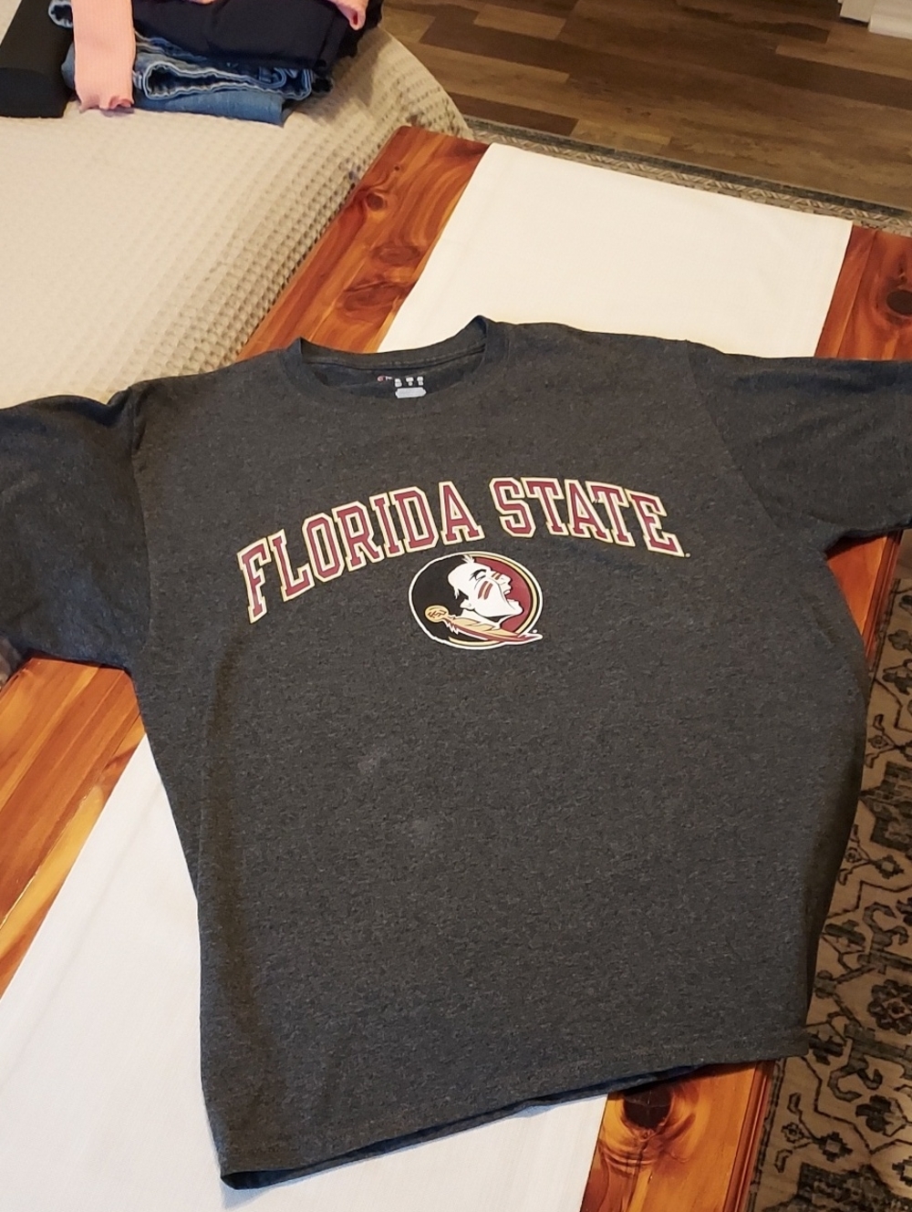 Men's L Florida State Charcoal Crewneck Sweatshirt